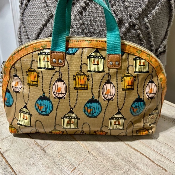 ❤️Vintage Fossil Ker-Per Birdcage Handbag - Picture 2 of 7